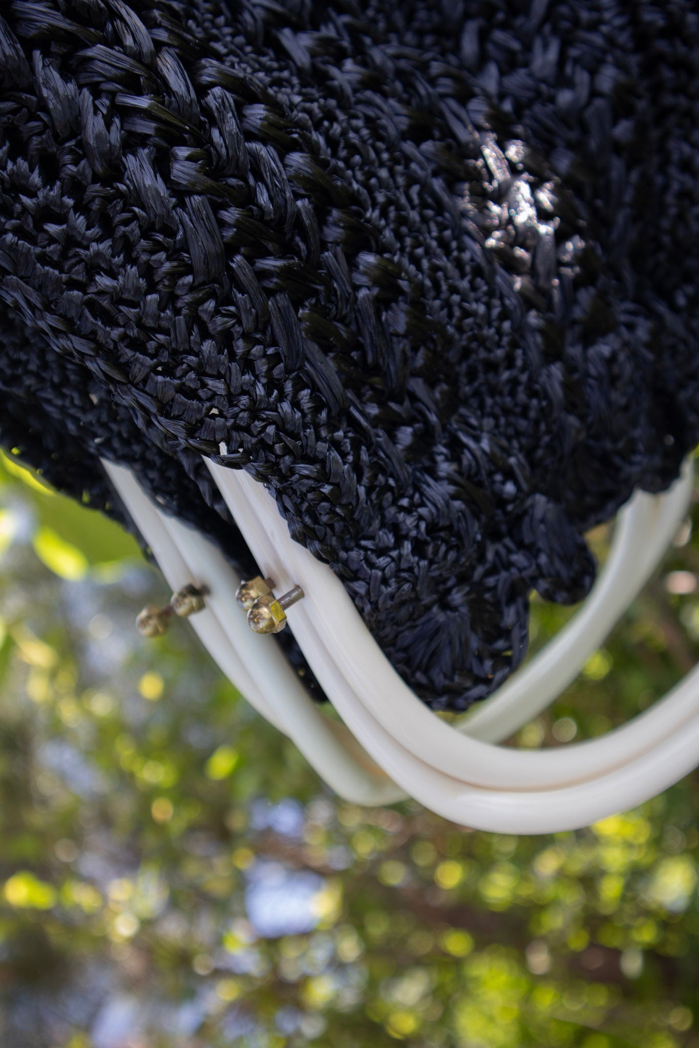 Black Straw Bag
