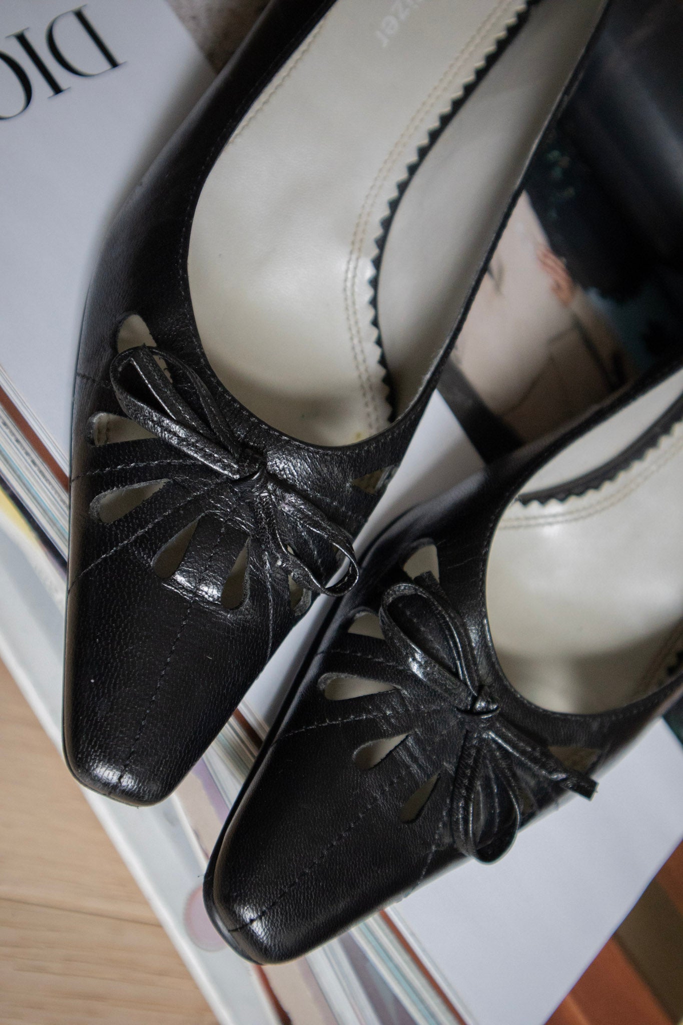 Leather Kitten Heels