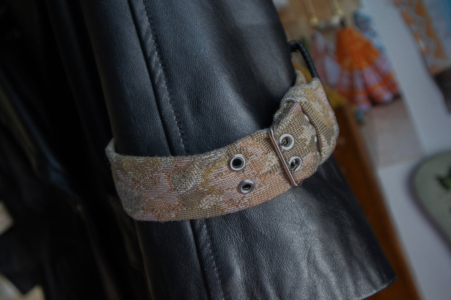 Cherub Tapestry Leather Crop