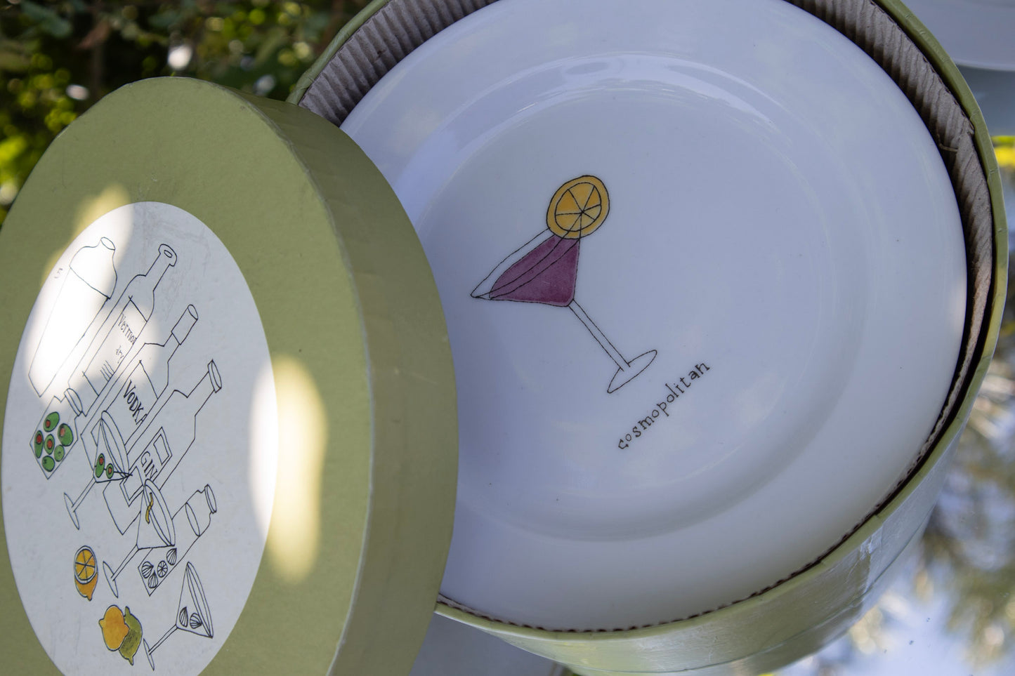 Porcelain Cocktail Plate Set (Set of 4)