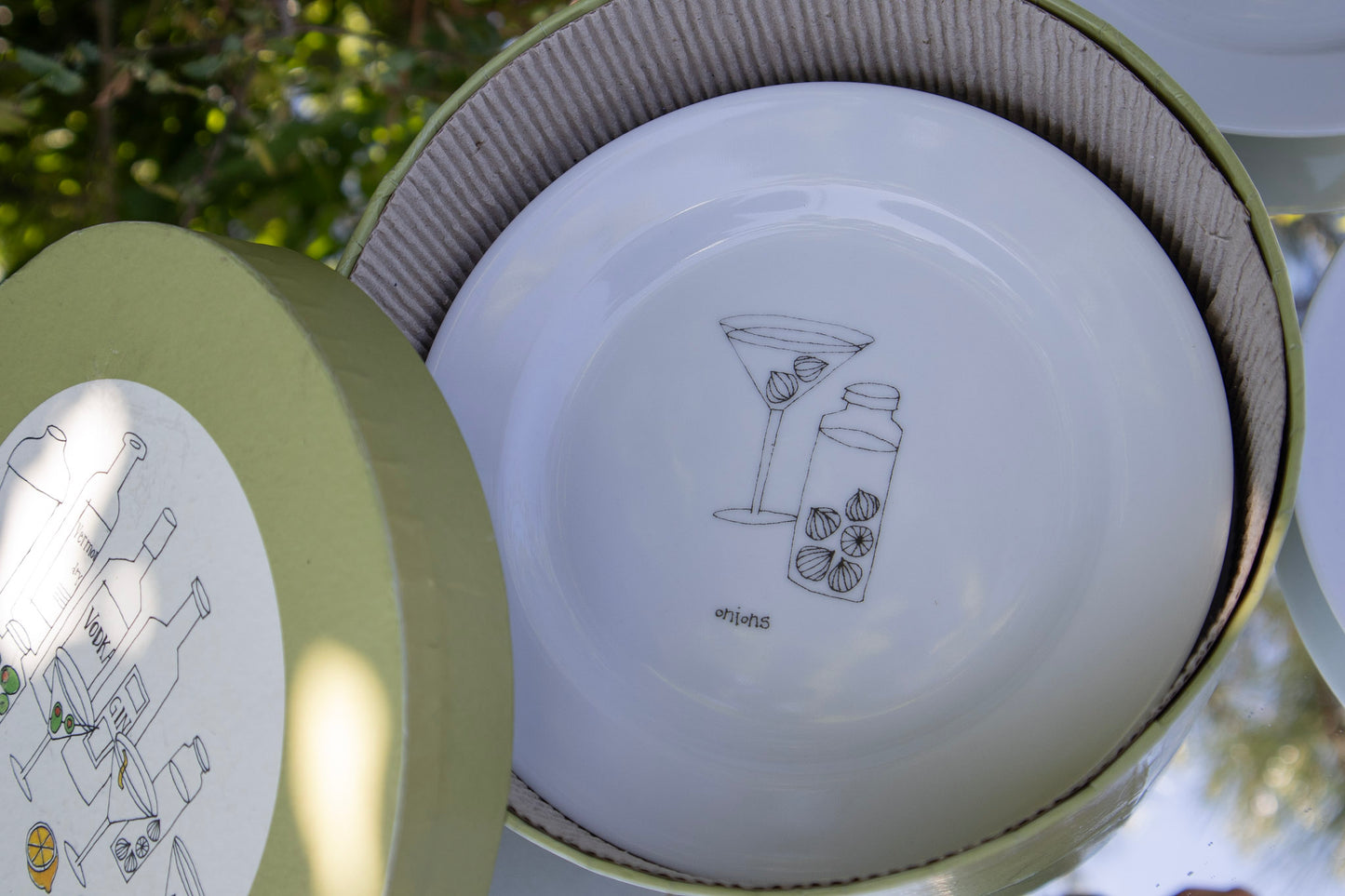 Porcelain Cocktail Plate Set (Set of 4)