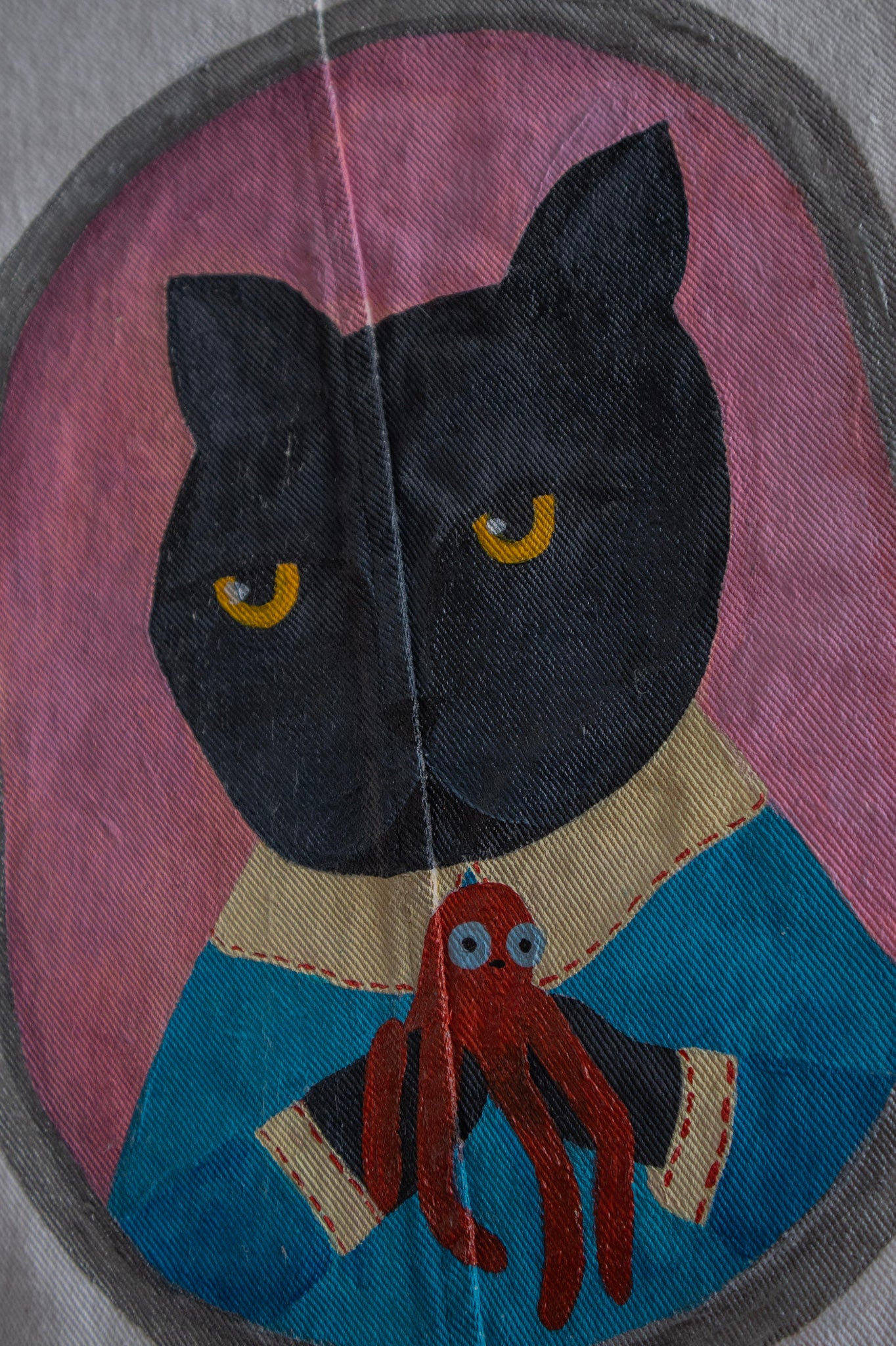 Quirky Cat Painter's Crop