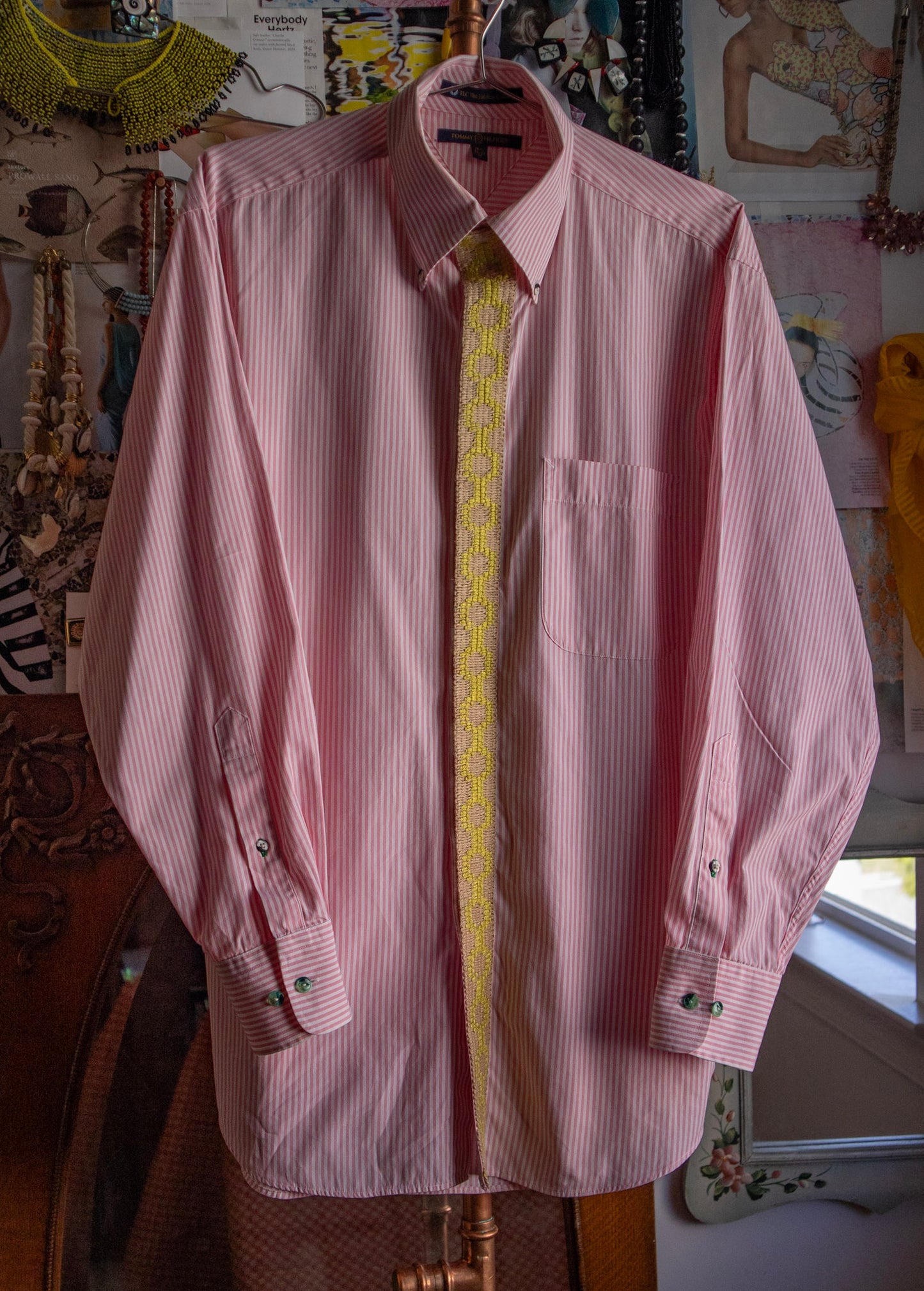 Pink Striped Button-down