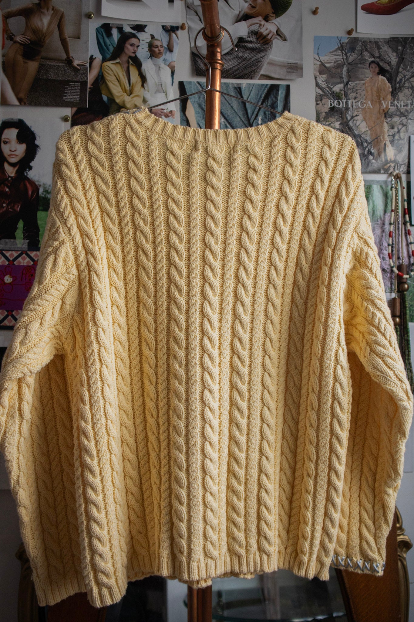 Butter Yellow Cableknit