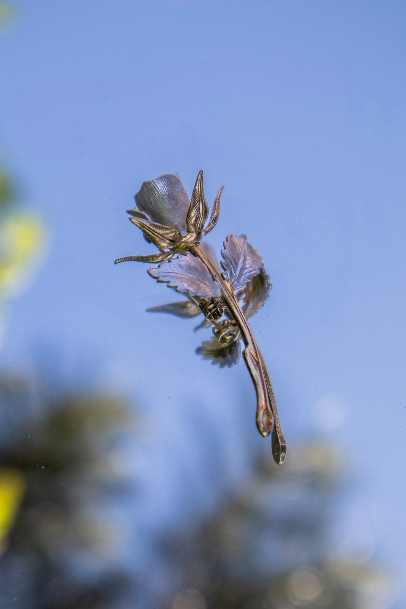 Two-Tone Rose Brooch