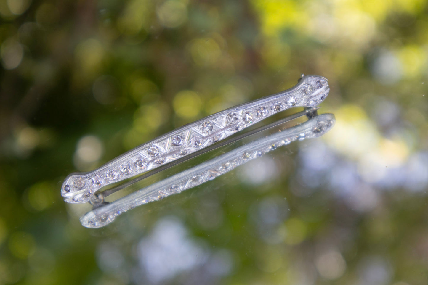 Silver Bar Brooch