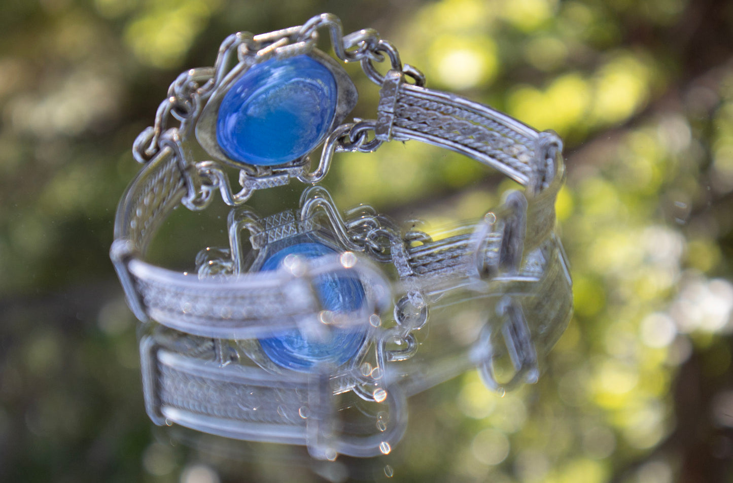 Sky Blue Glass Bangle