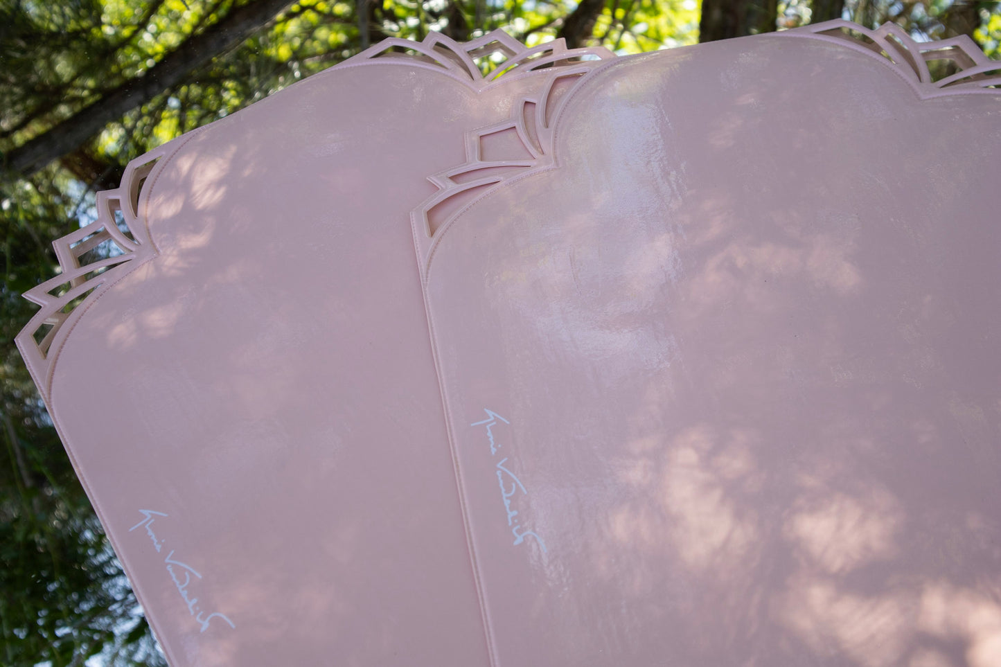Bubblegum Pink Vinyl Placemats (Set of 2)