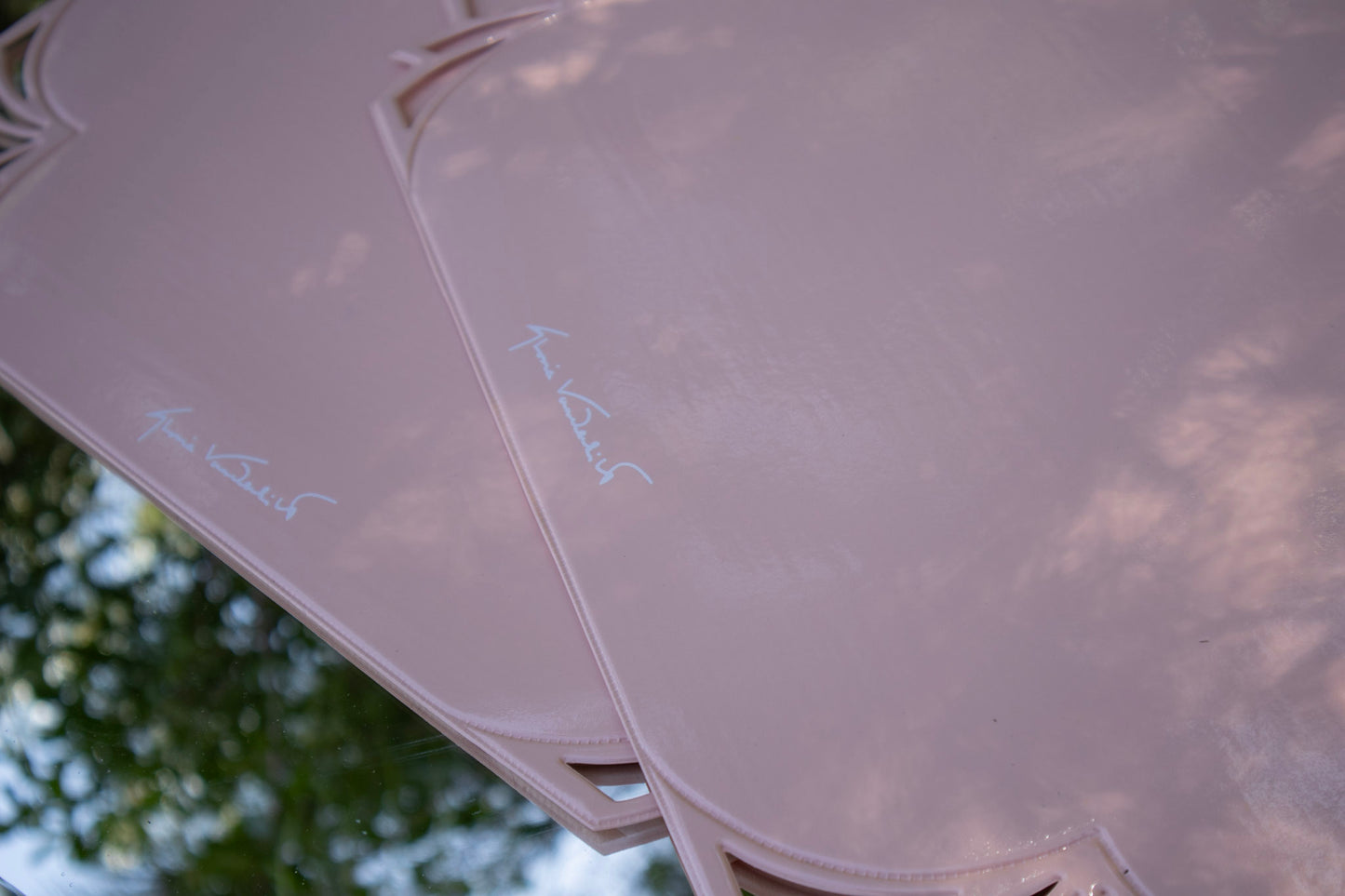 Bubblegum Pink Vinyl Placemats (Set of 2)