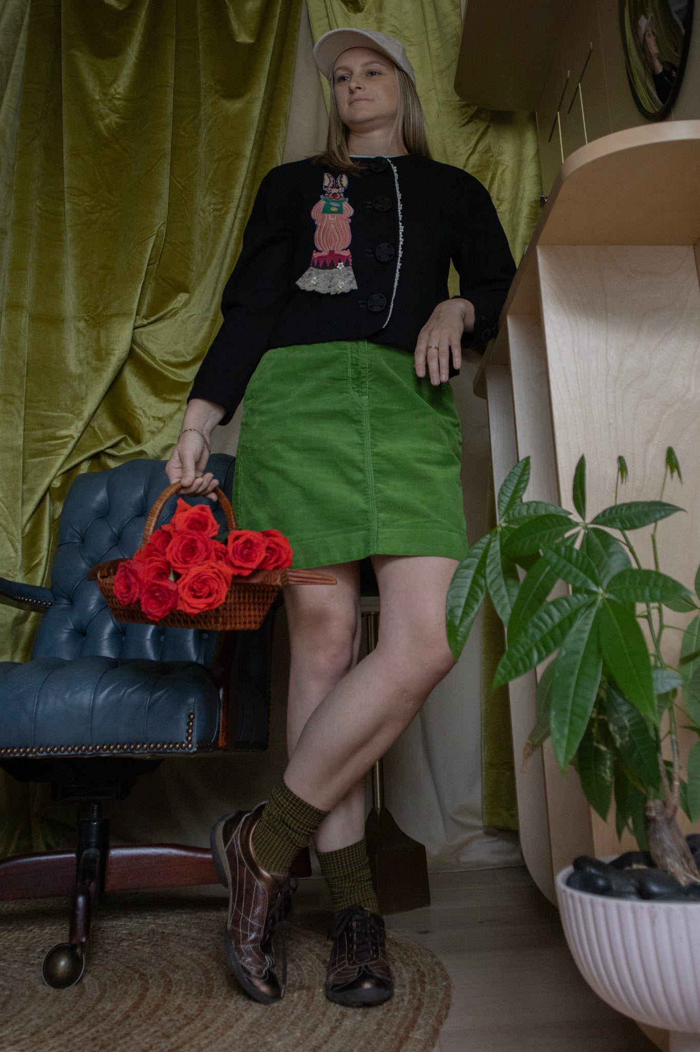 Corduroy Mini Skirt