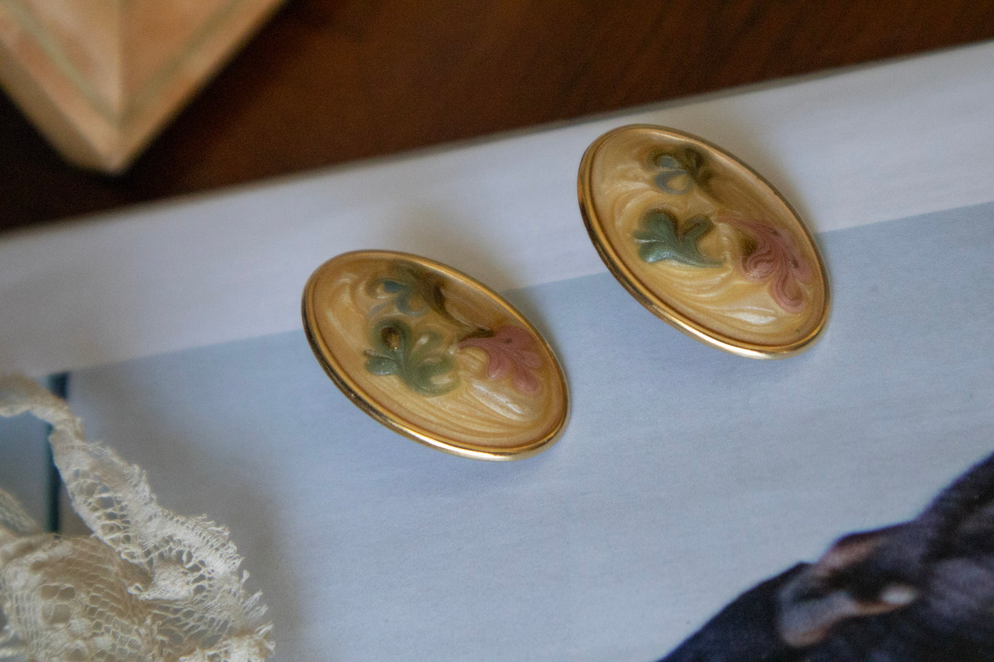 Swirl Enamel Earrings