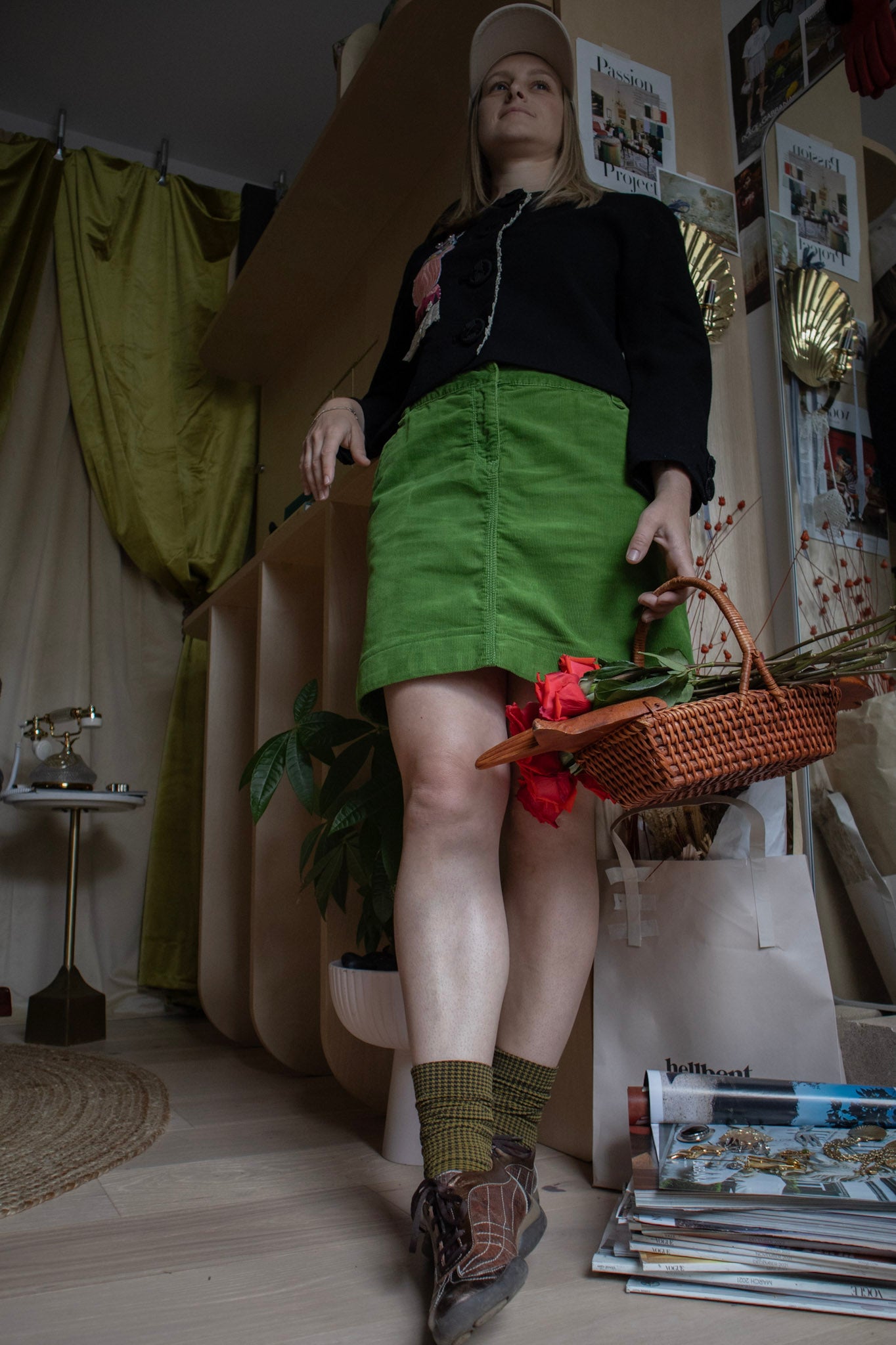 Corduroy Mini Skirt