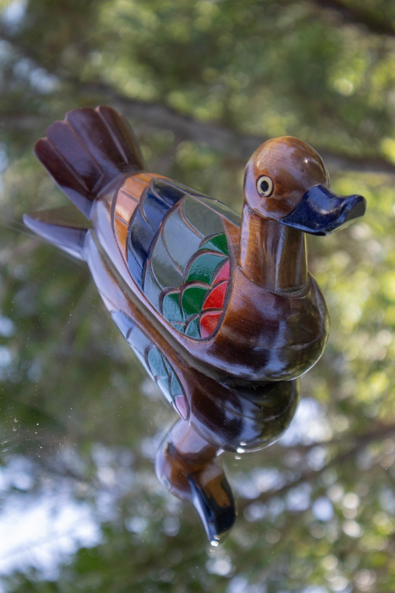 Painted Wooden Duck