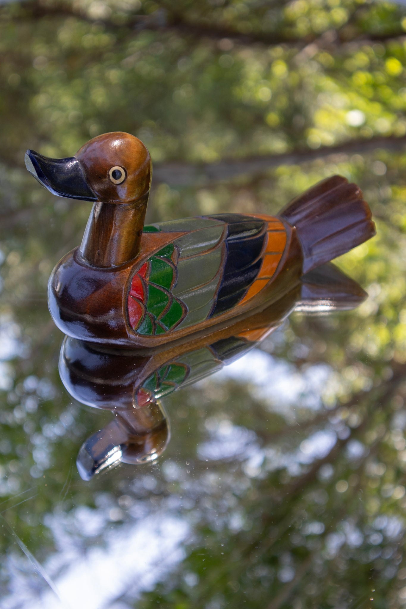 Painted Wooden Duck