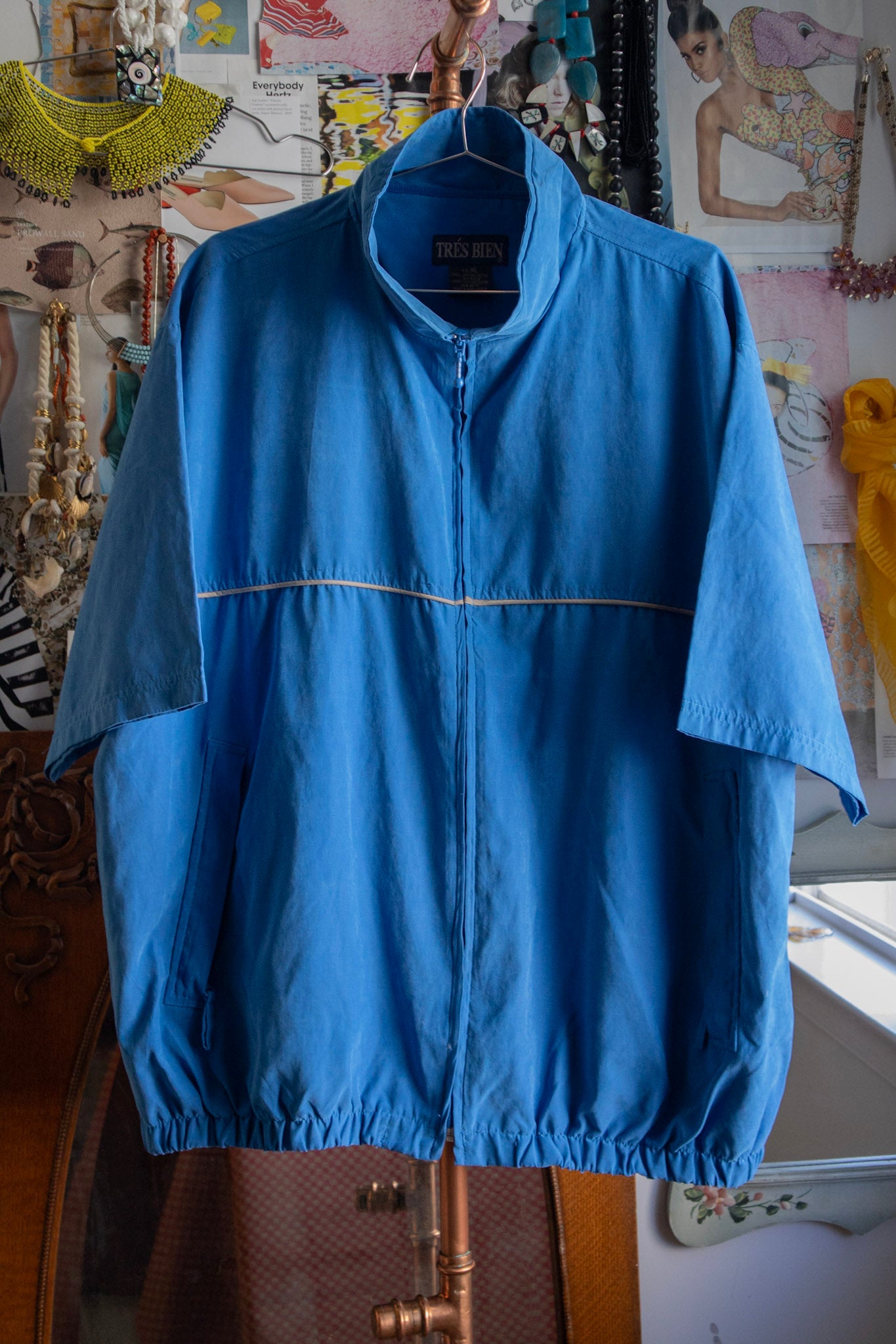 Blue Golf Short-Sleeve Zip