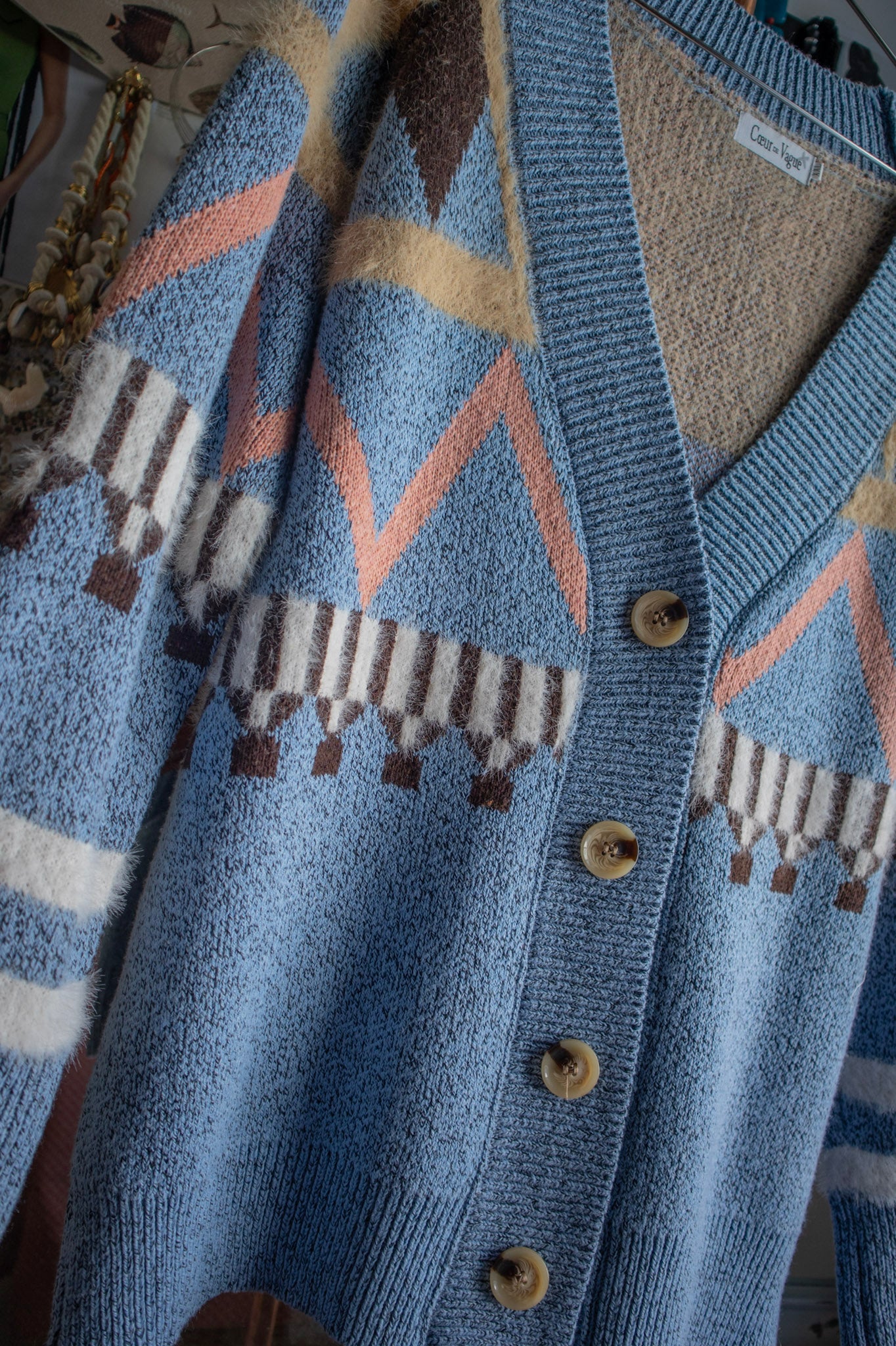 Abstract Knit Cardigan