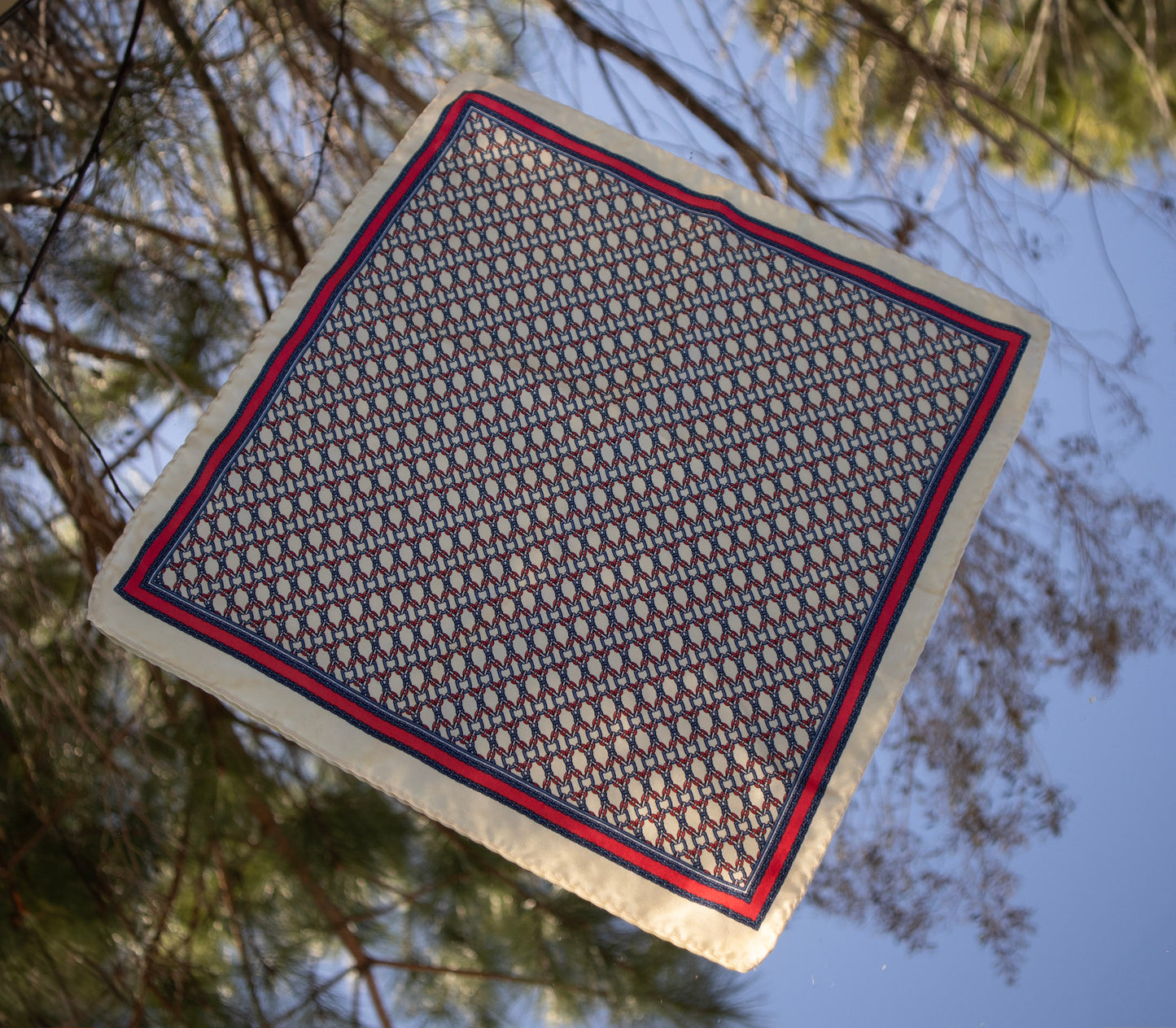 Knotted Pattern Silk Handkerchief