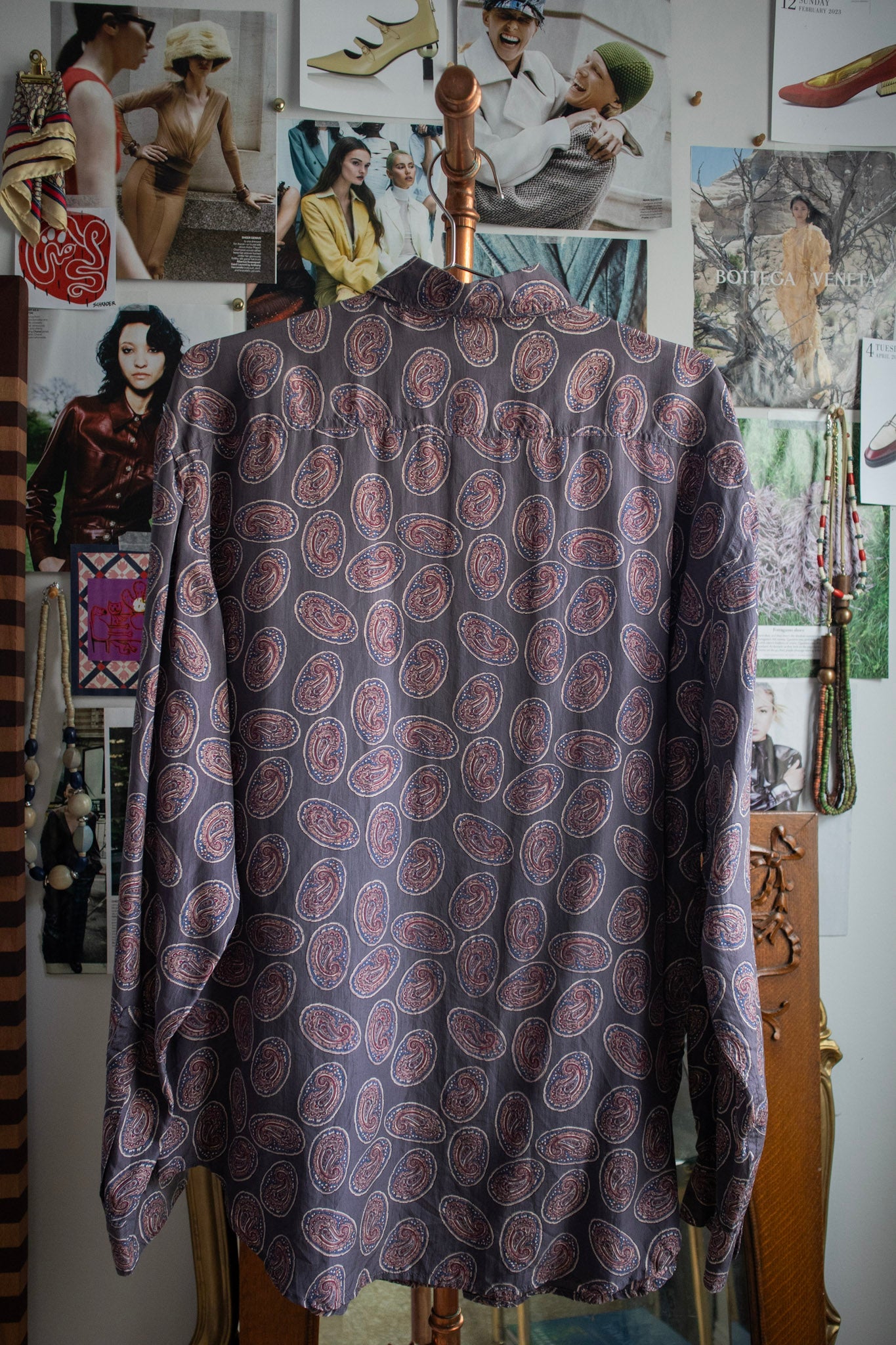 Paisley Silk Button Down
