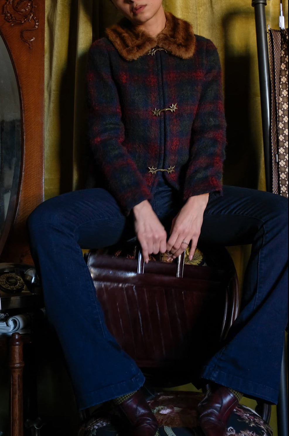 Vintage Burgundy Attaché