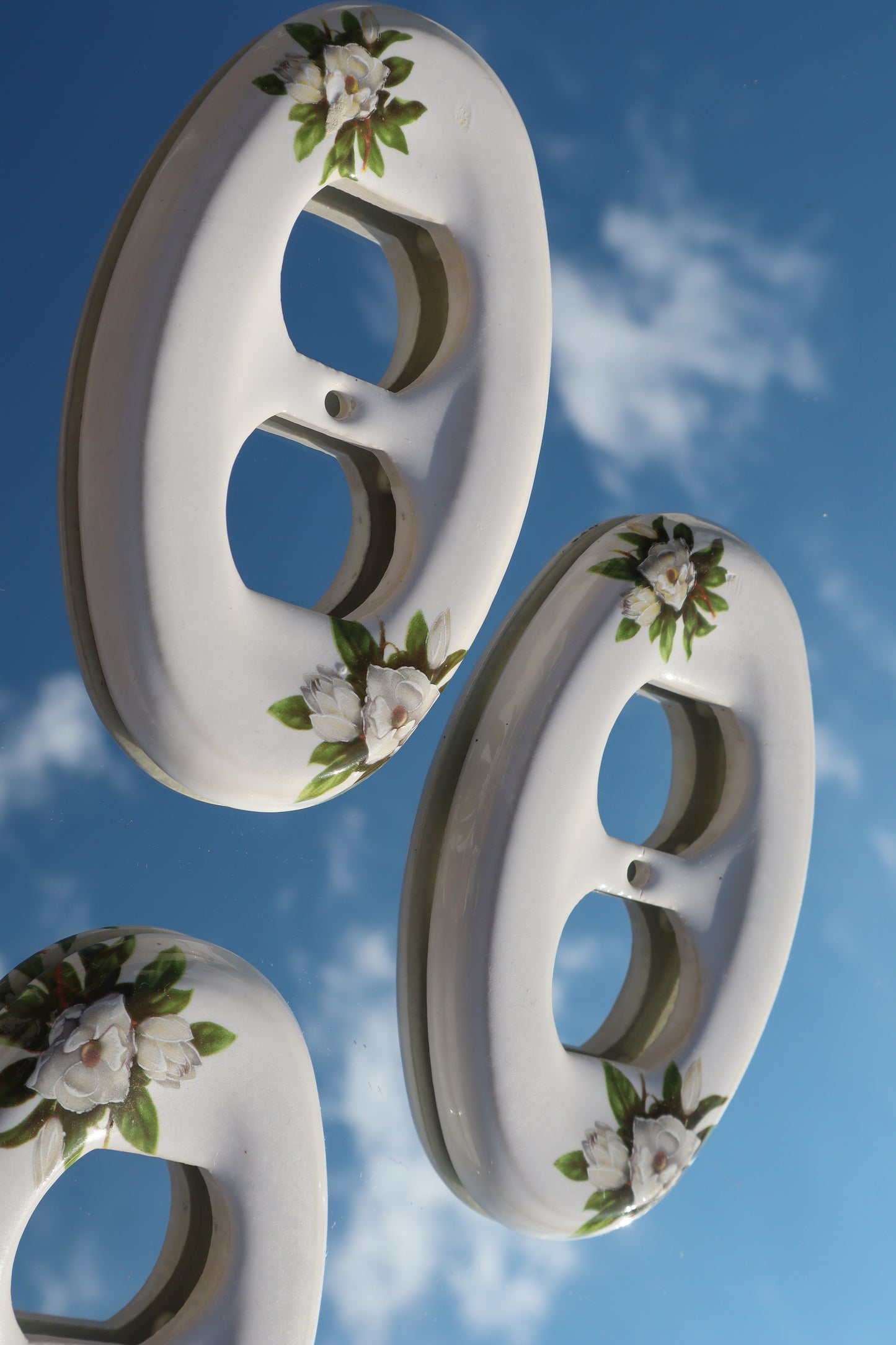 Floral Ceramic Plate Covers