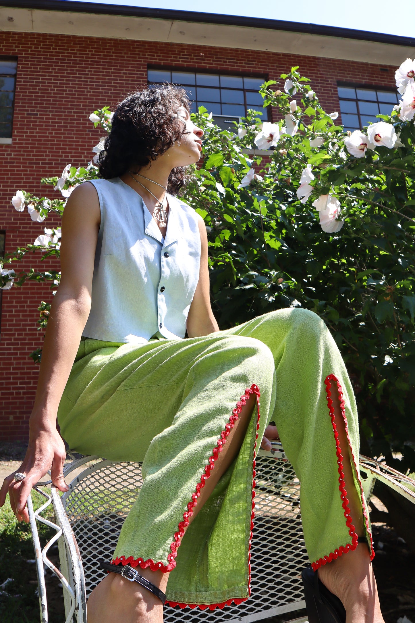 Sky Blue Crop Vest