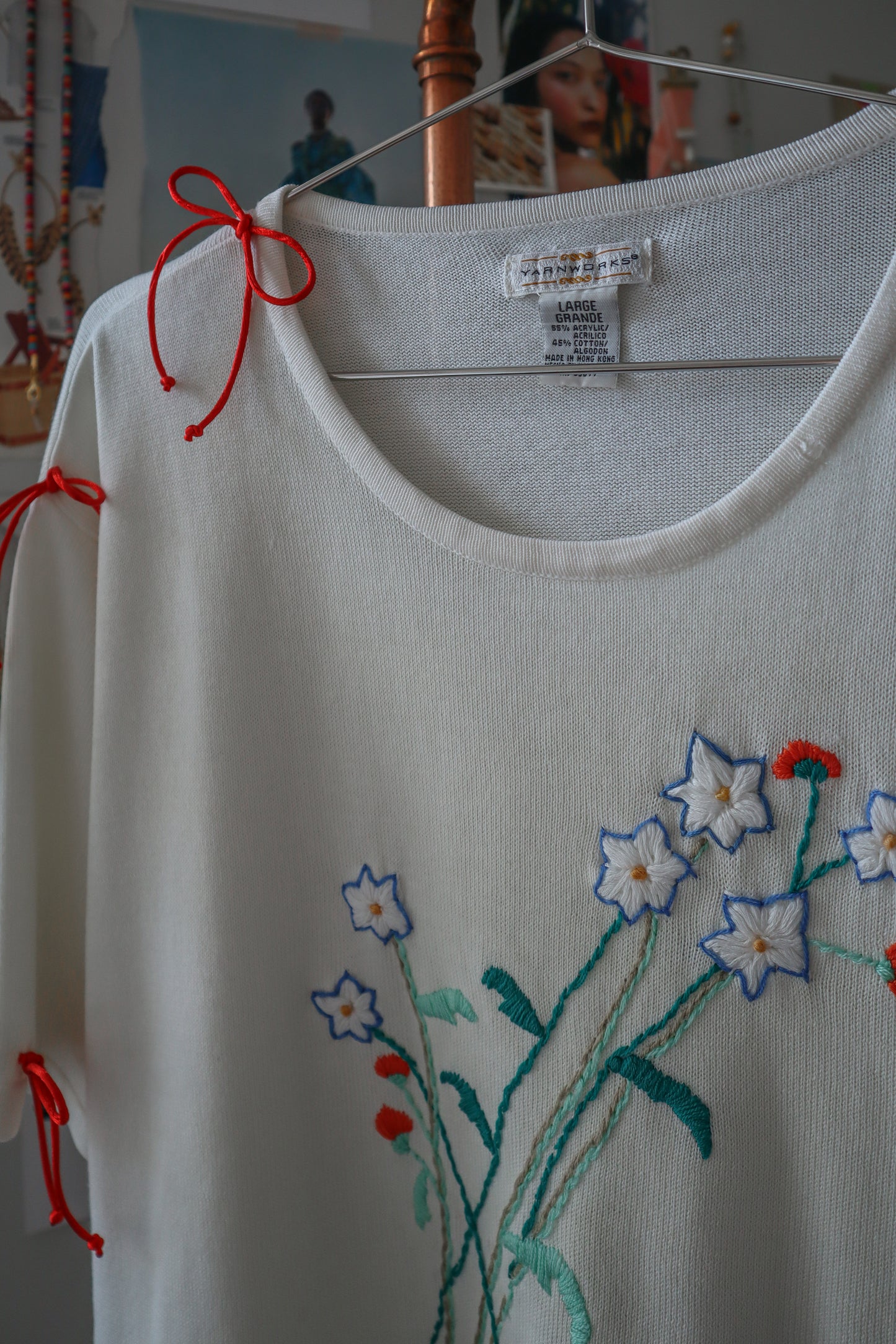 Floral Bouquet Knit Crop