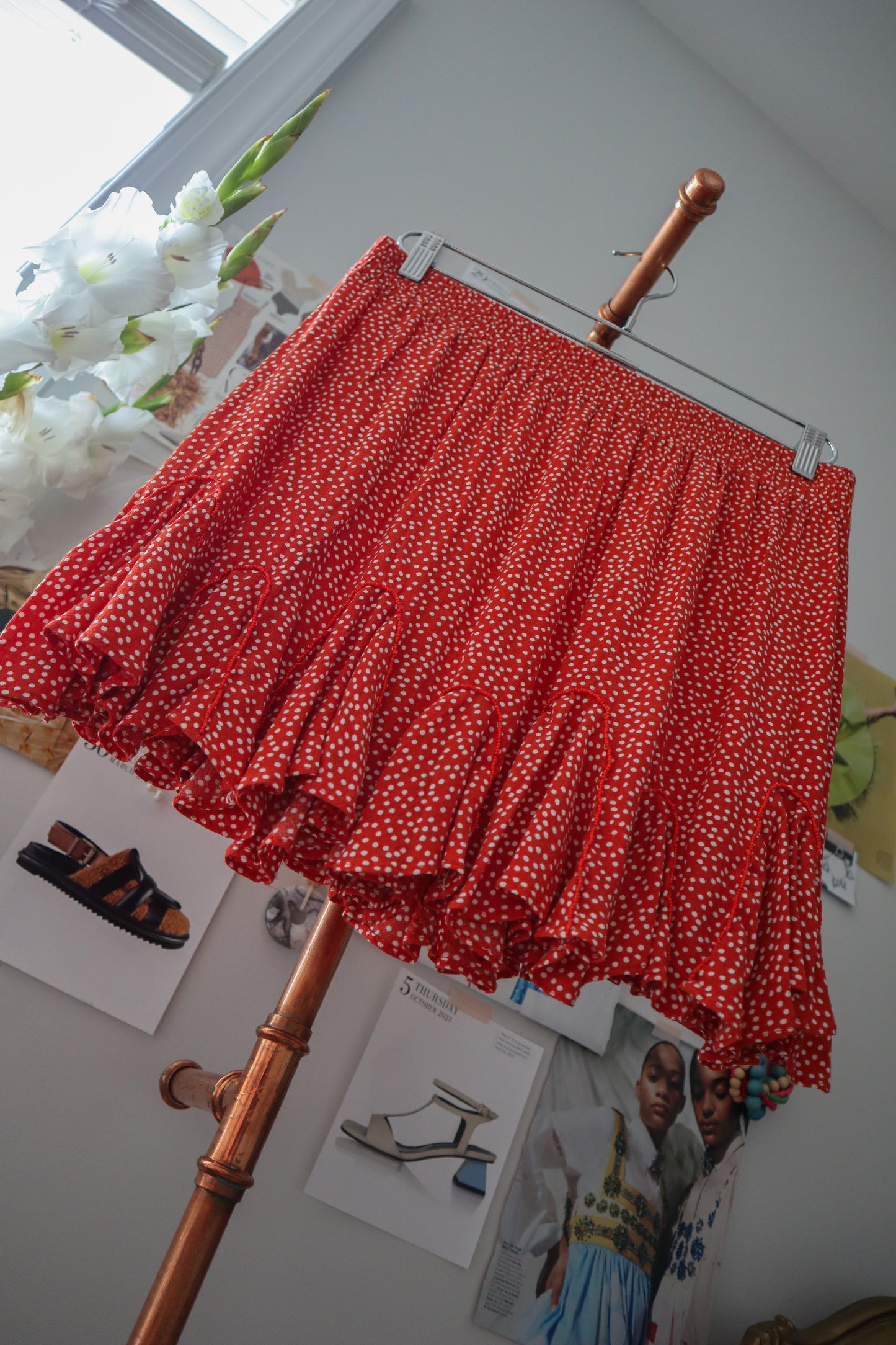 Red Flare Skirt