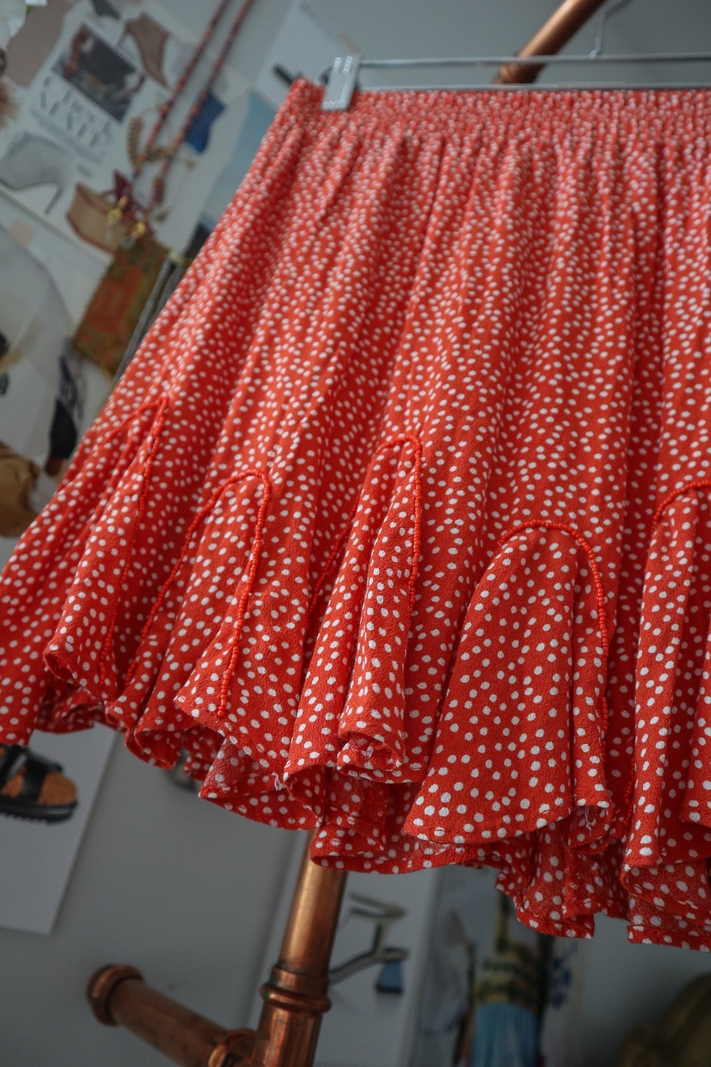 Red Flare Skirt