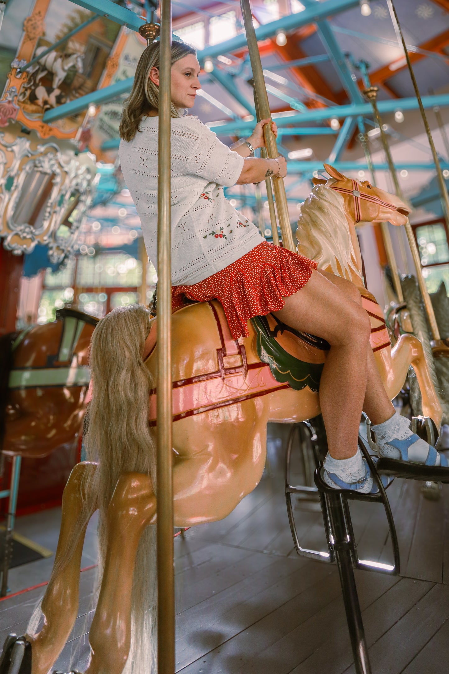 Red Flare Skirt