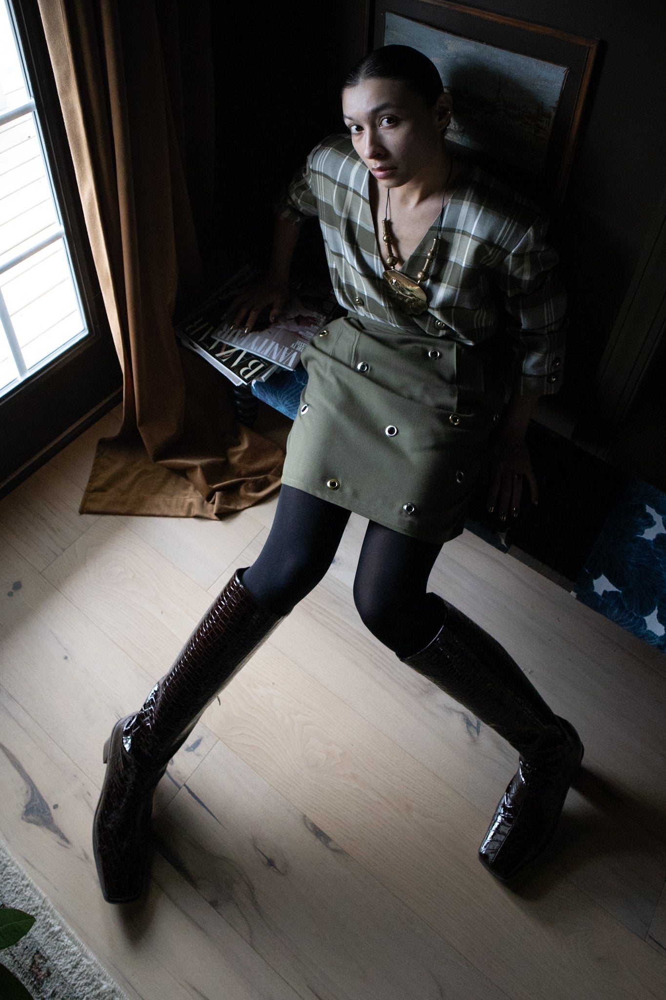 Eyelet Suit Skirt