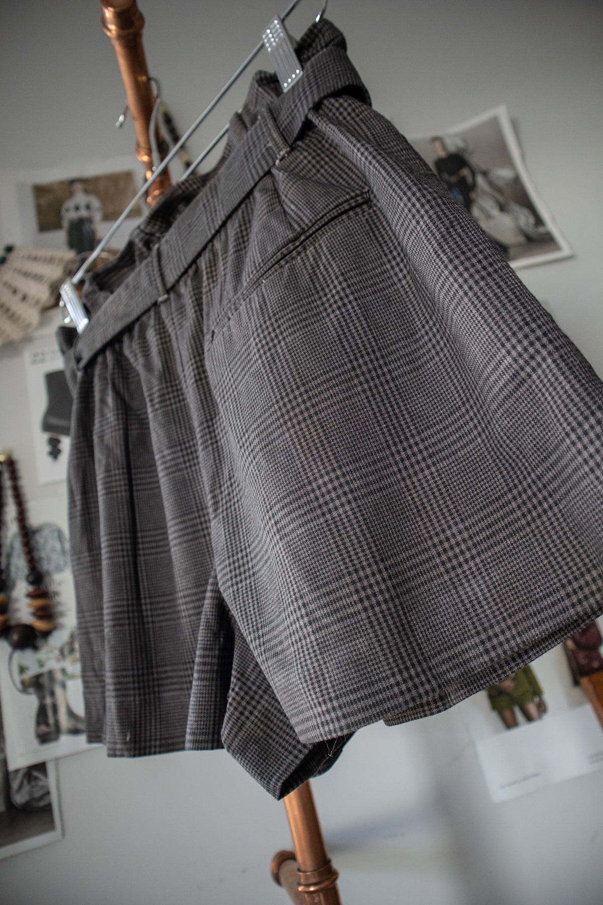 Plaid Paperbag Shorts