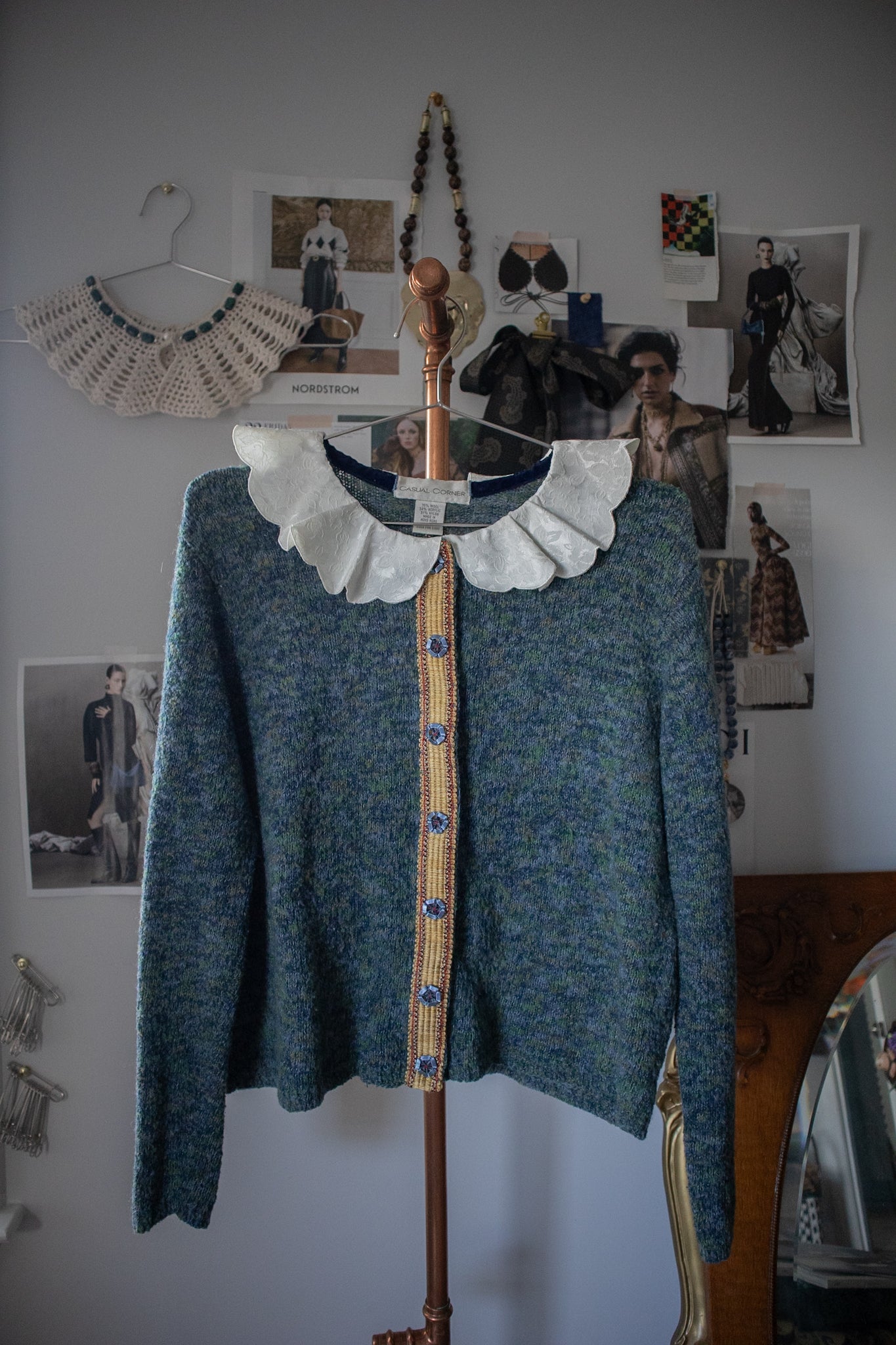 Collared Wool Cardigan