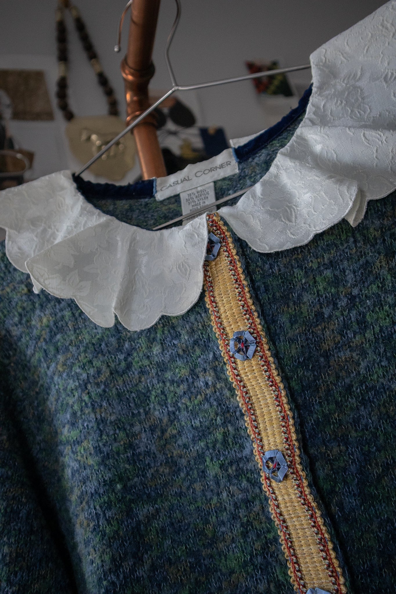 Collared Wool Cardigan