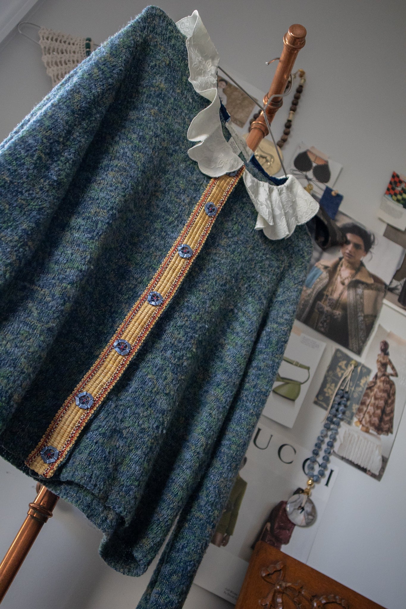 Collared Wool Cardigan