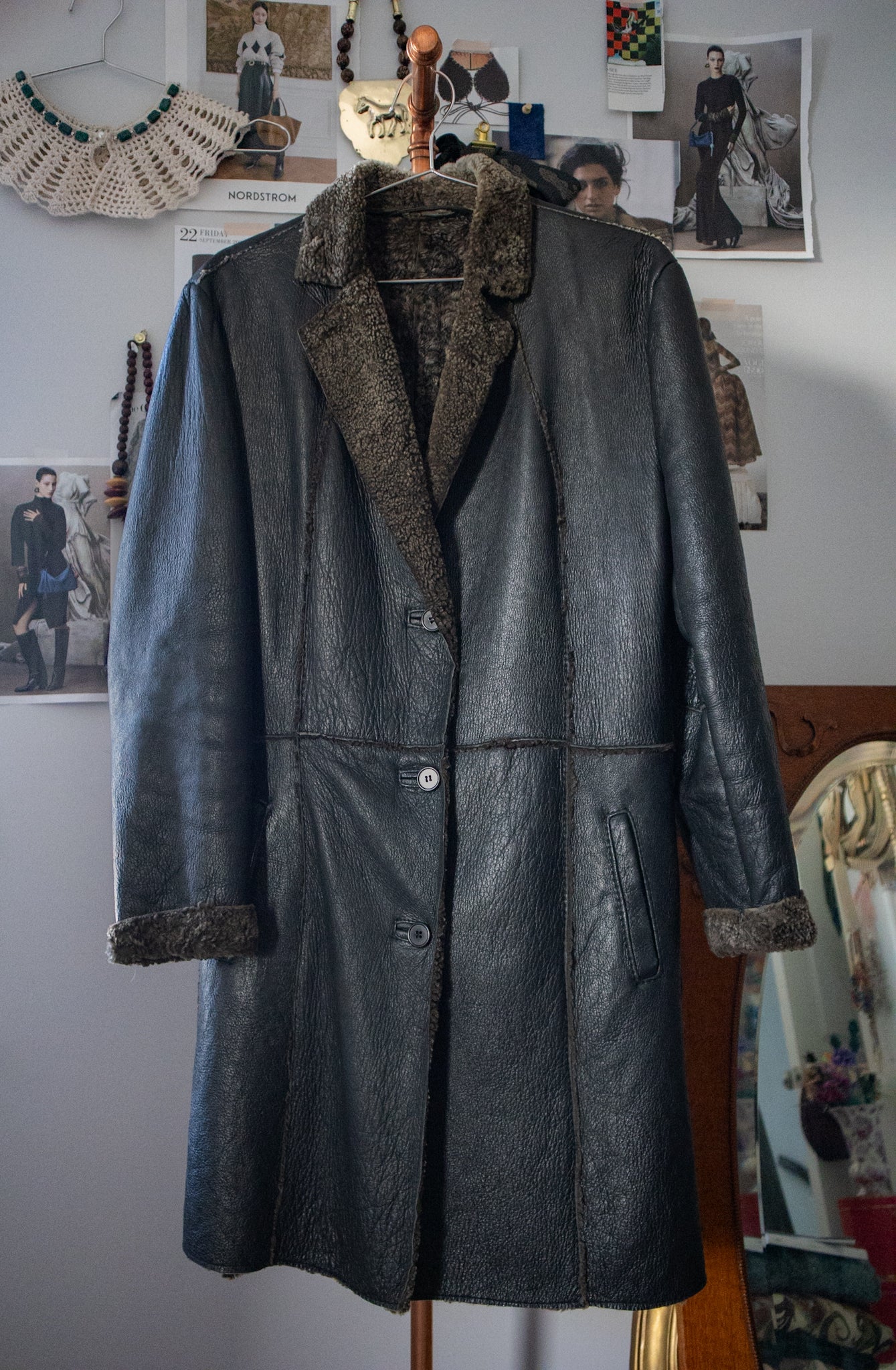 Sheepskin Leather Coat