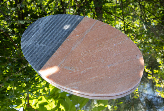 Ridged Marble Platter