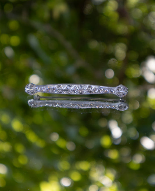 Silver Bar Brooch