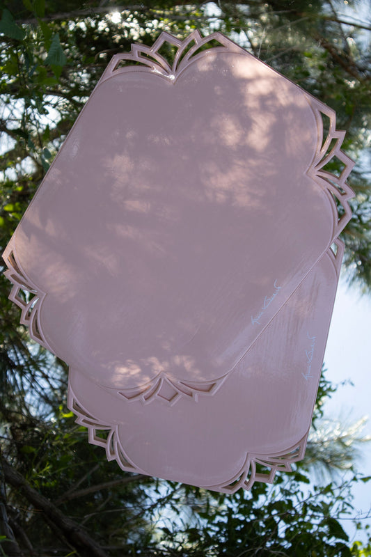 Bubblegum Pink Vinyl Placemats (Set of 2)