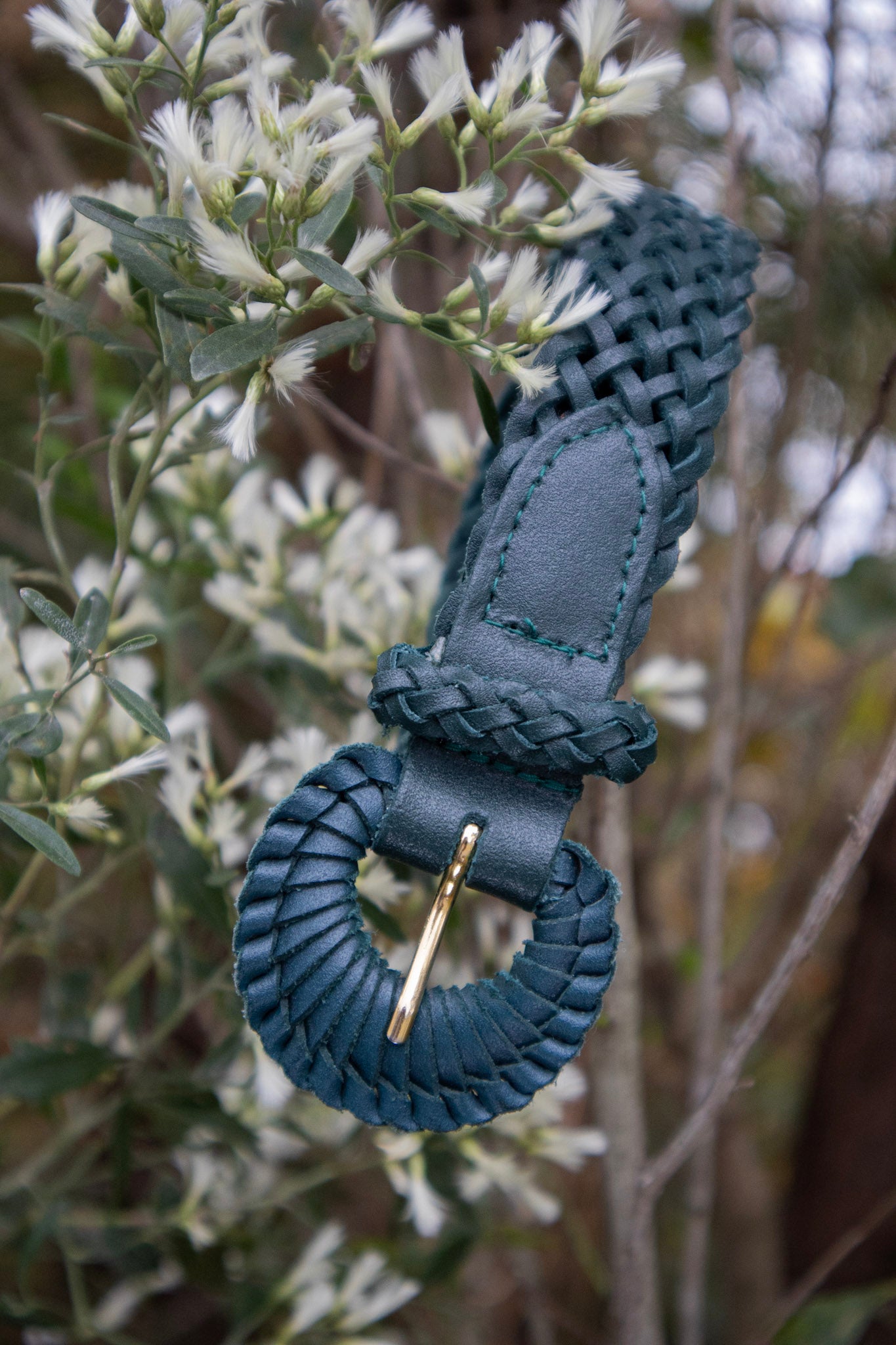 Teal Braided Belt