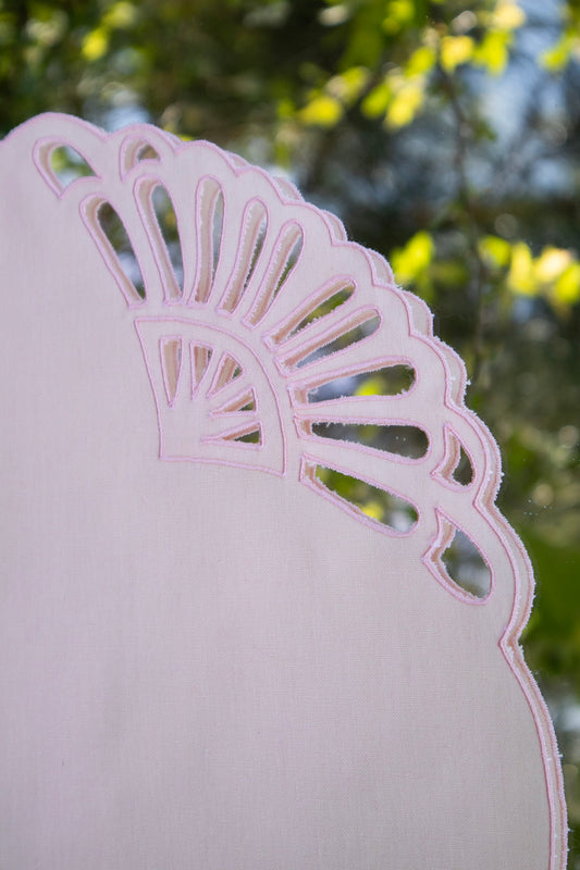 Light Pink Scalloped Placemats (Set of 5)