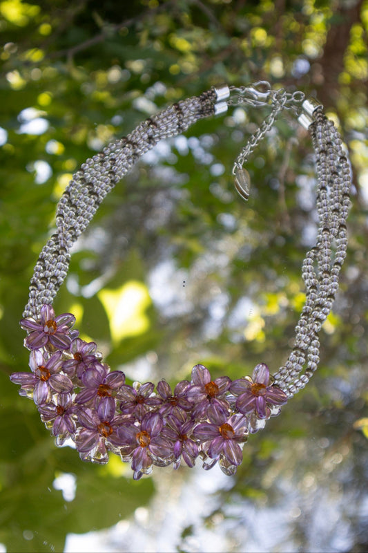 Lucite Flower Necklace