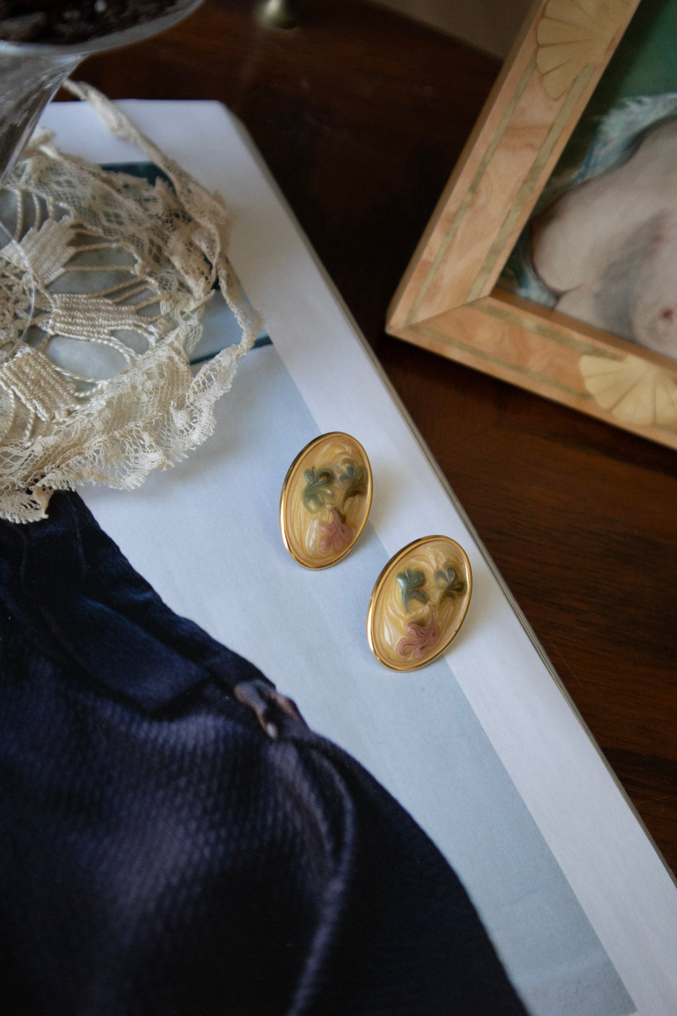 Swirl Enamel Earrings