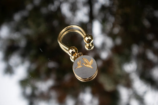 Golden Bird Key Ring