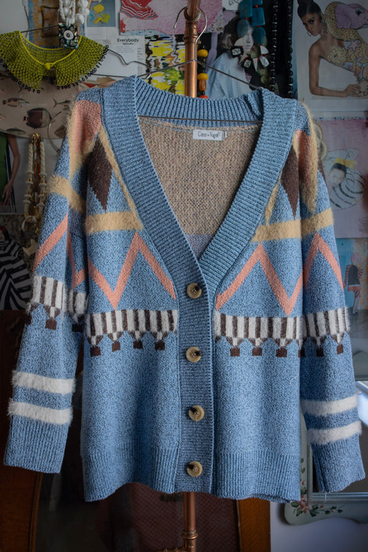 Abstract Knit Cardigan