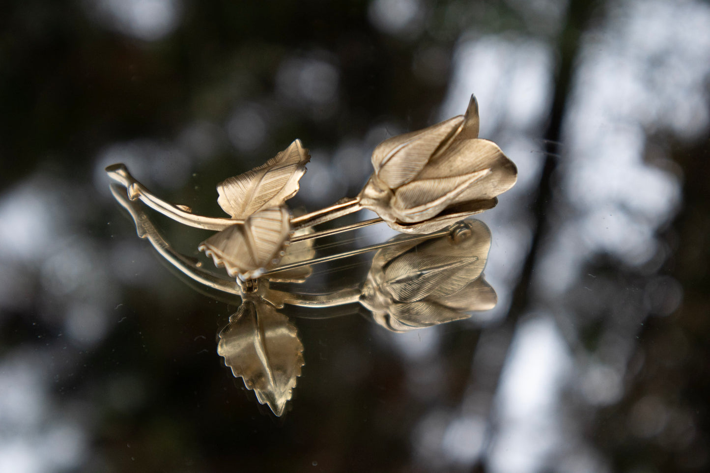 Golden Rose Broach