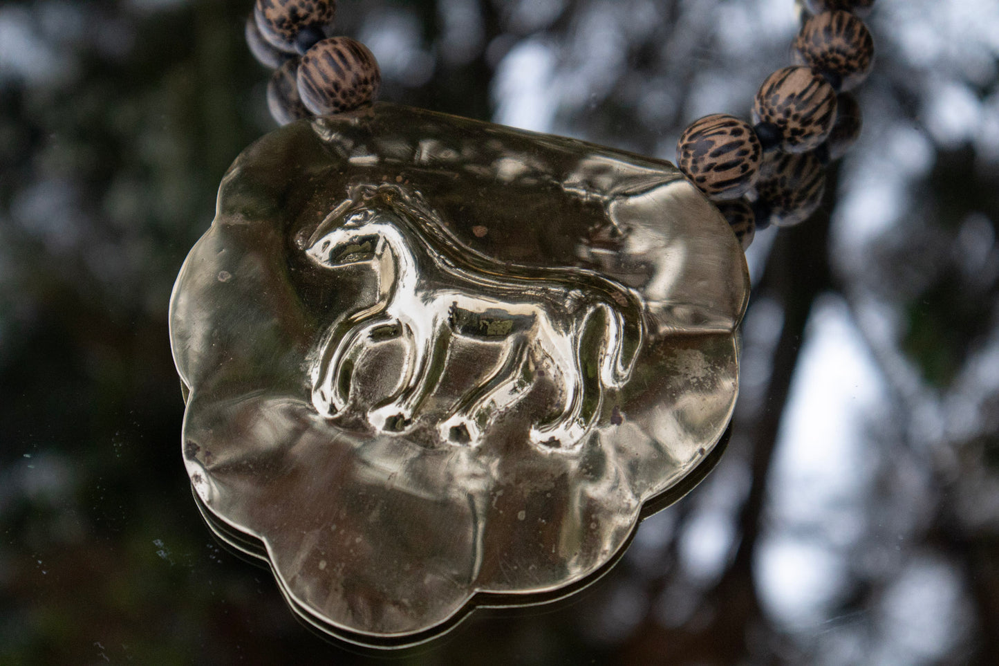 Horse Plate Medallion Necklace