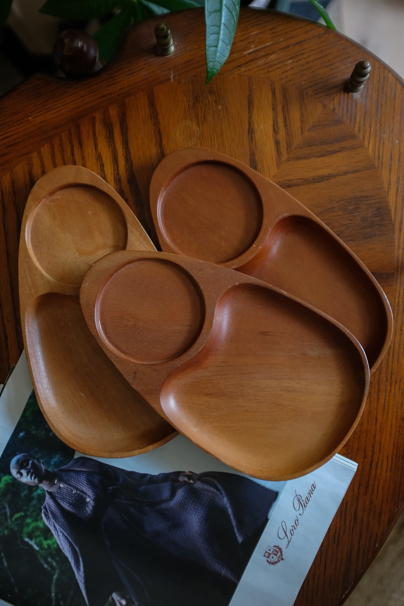MCM Monkey Pod Snack Tray
