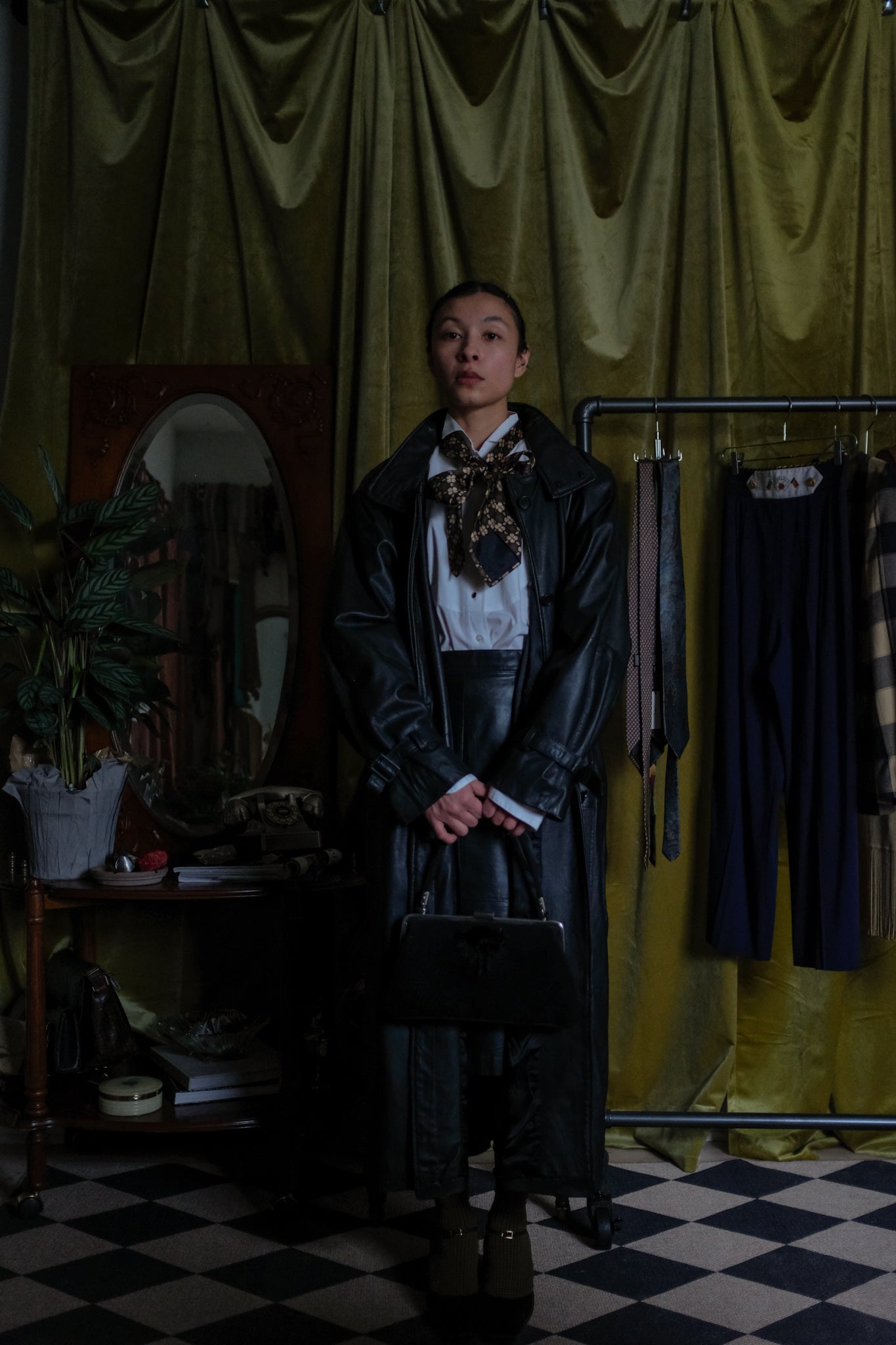 Lambskin Leather Trench