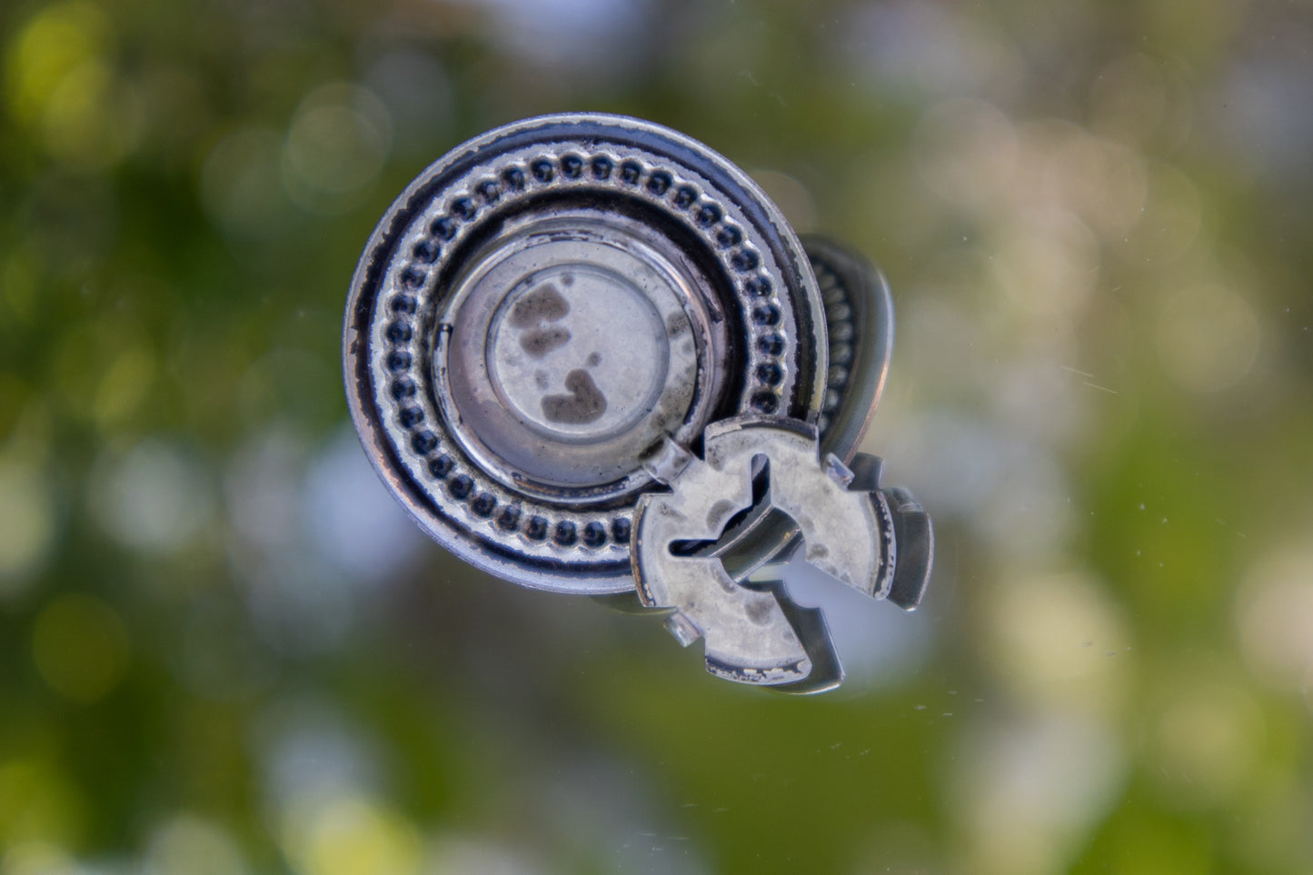 Blue & Silver Button Cover