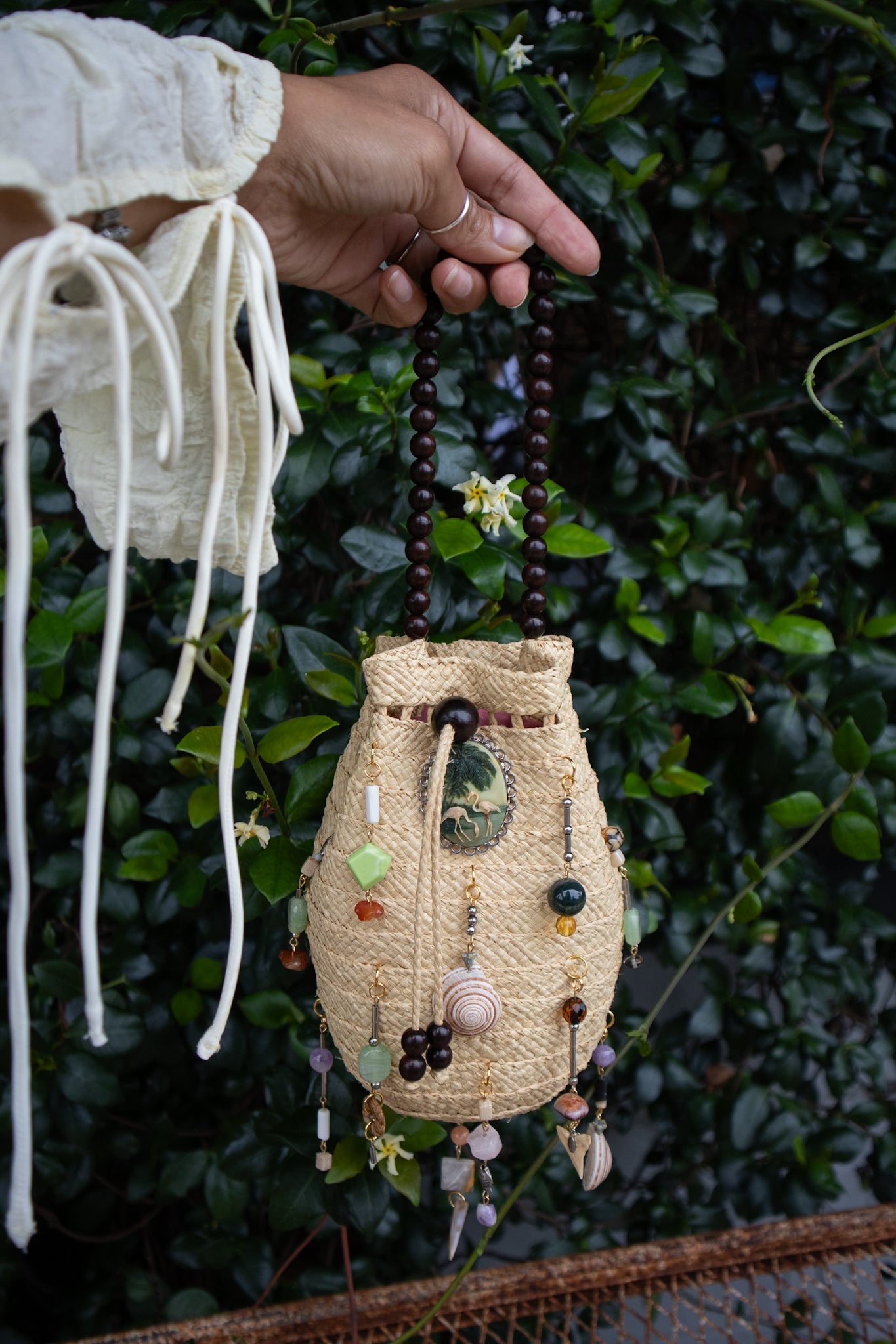 ‘Weekends at the Pink House’ Charm Bucket Bag